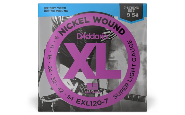 Daddario EXL120-7, Струни за 7 струнна електрическа китара, 09-54