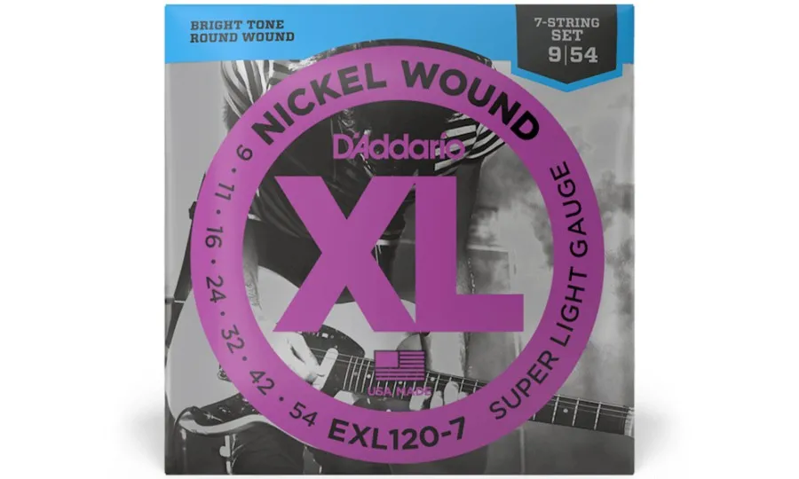 Daddario EXL120-7, Струни за 7 струнна електрическа китара, 09-54