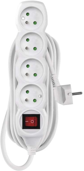 EMOS P1415, Разклонител с 4 гнезда, 5м. кабел и 16А ключ