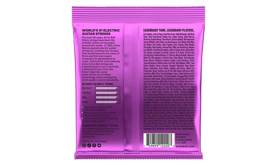 Ernie Ball 2220 Power Slinky, Струни за електрическа китара 11-48