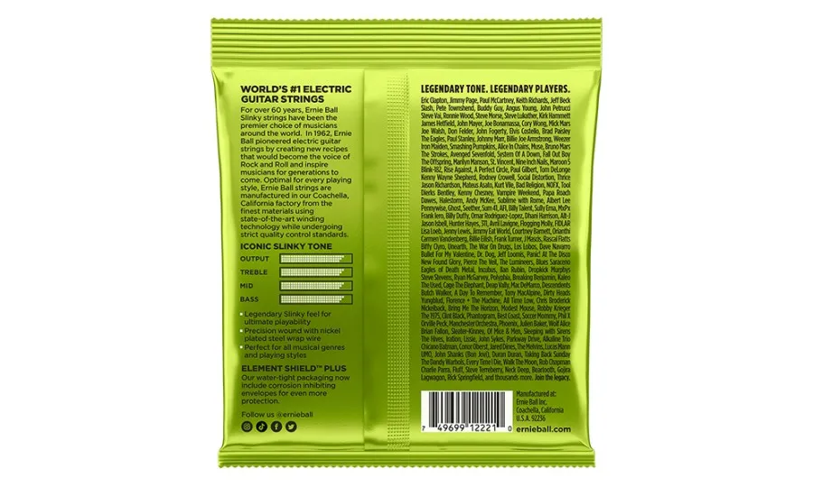 Ernie Ball 2221 Regular Slinky, Струни за електрическа китара 10-46