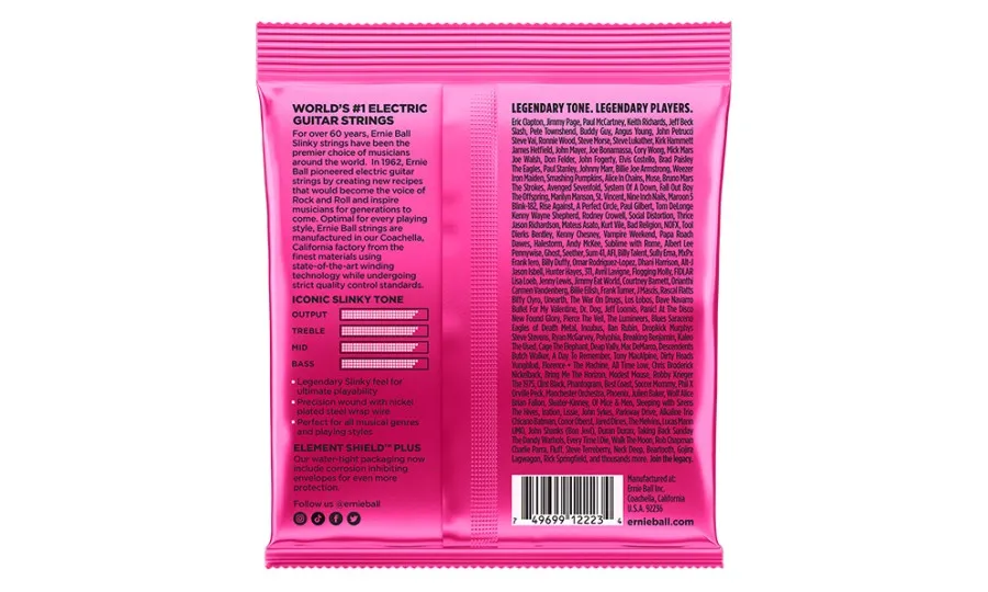Ernie Ball 2223 Super Slinky, Струни за електрическа китара 09-42