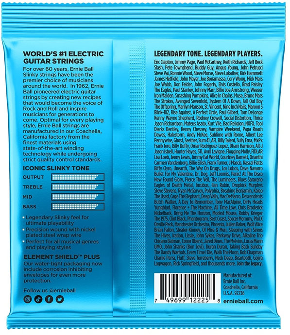 Ernie Ball 2225 Extra Slinky, Струни за електрическа китара 08-38