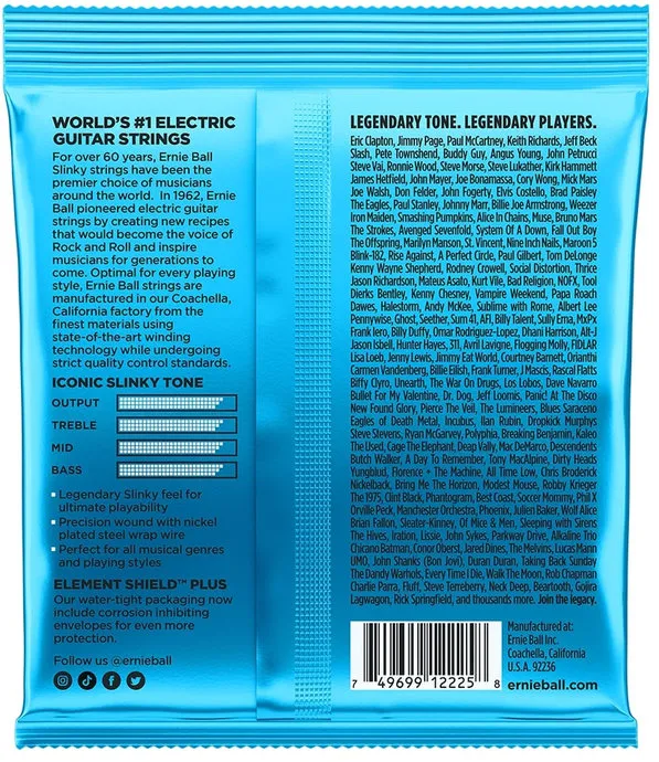 Ernie Ball 2225 Extra Slinky, Струни за електрическа китара 08-38