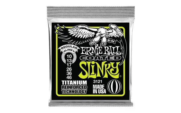 Ernie Ball 3121 Regular Slinky Coated, Струни за електрическа китара 10-46