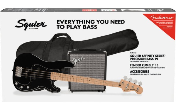 Squier by Fender Affinity Precision Bass PJ Pack, Rumble 15