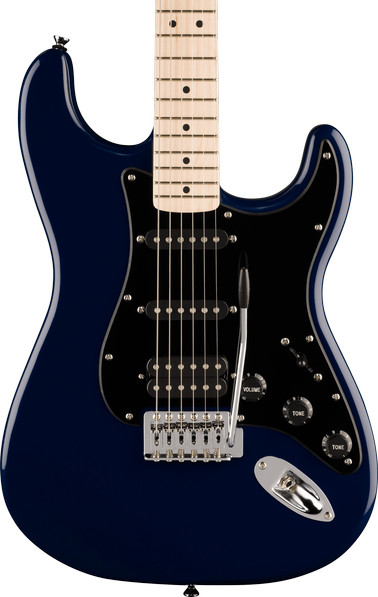 Squier by Fender Sonic Stratocaster HSS, Maple Fingerboard, Black Pickguard, Midnight Blue
