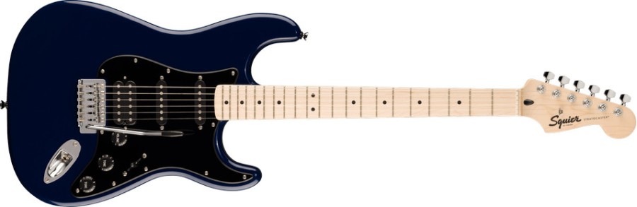 Squier by Fender Sonic Stratocaster HSS, Maple Fingerboard, Black Pickguard, Midnight Blue