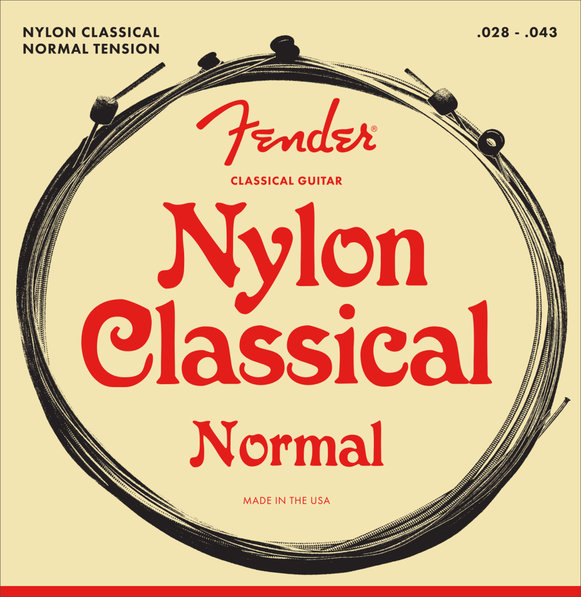 Fender Nylon Normal, Струни за класическа китара 028-043, Нормално напрежение