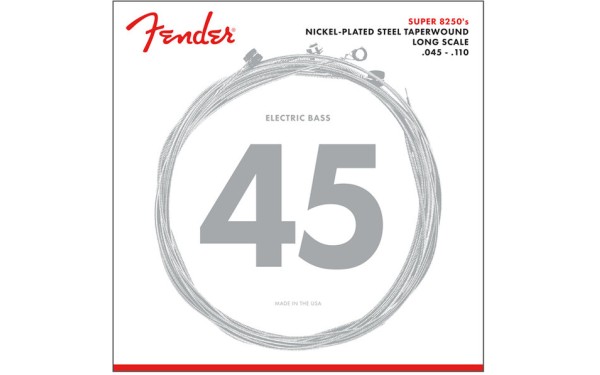 Fender 8250 Bass, Струни за бас китара, Размер 45-110