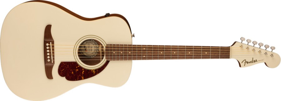 Fender Malibu Player, Walnut Fingerboard, Tortoiseshell Pickguard, Olympic White