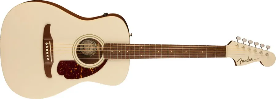 Fender Malibu Player, Walnut Fingerboard, Tortoiseshell Pickguard, Olympic White
