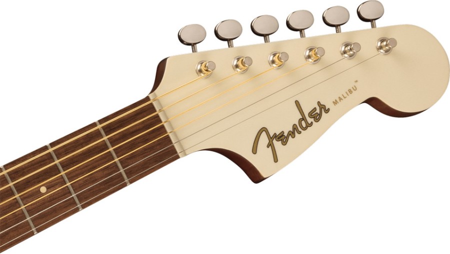 Fender Malibu Player, Walnut Fingerboard, Tortoiseshell Pickguard, Olympic White