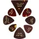 Fender All Shapes, Celluloid Medley, Tortoise Shell, Medium, 8 Pack