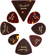 Fender All Shapes, Celluloid Medley, Tortoise Shell, Medium, 8 Pack