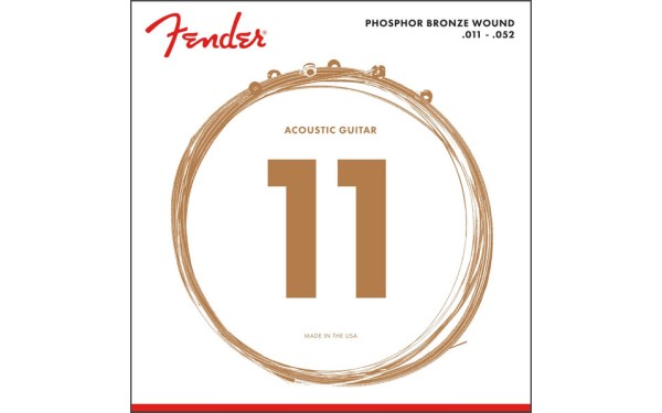 Fender 60CL Струни за акустична китара 11-52, Phosphor Bronze