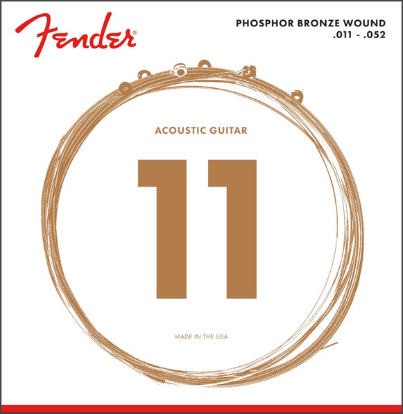 Fender 60CL Струни за акустична китара 11-52, Phosphor Bronze