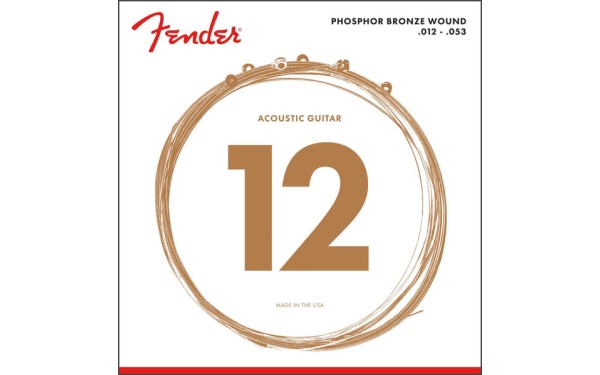 Fender 60L Струни за акустична китара 12-53, Phosphor Bronze