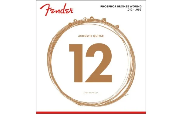 Fender 60L Струни за акустична китара 12-53, Phosphor Bronze