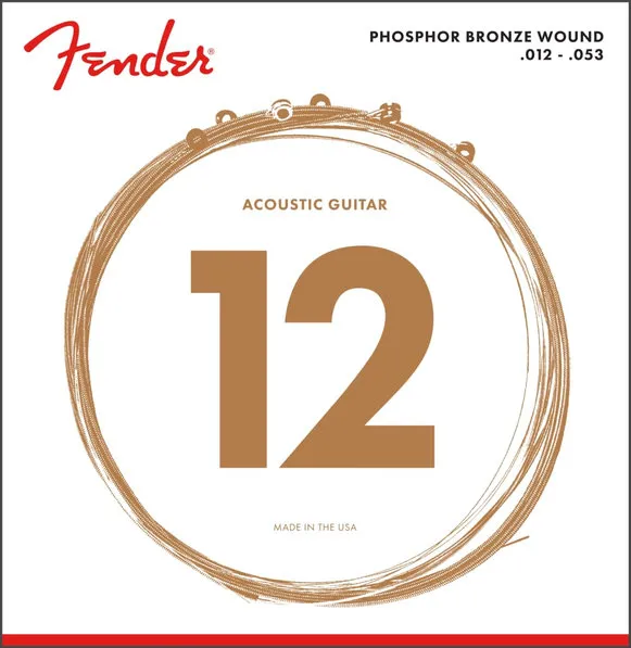Fender 60L Струни за акустична китара 12-53, Phosphor Bronze