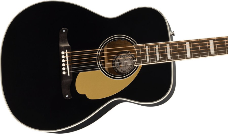 Fender California Vintage Malibu with Case, Gold Pickguard, Matching Headstock, Black
