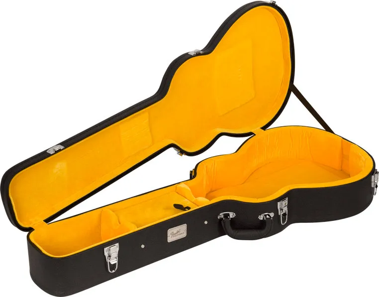 Fender California Vintage Malibu with Case, Gold Pickguard, Matching Headstock, Black