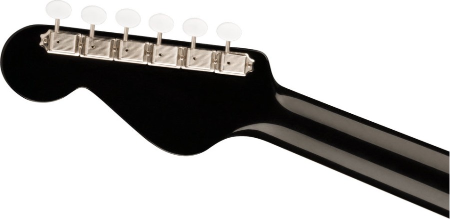 Fender California Vintage Malibu with Case, Gold Pickguard, Matching Headstock, Black