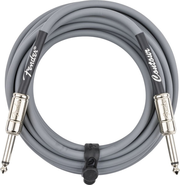 Fender Contour™ Кабел за китара, Inca Silver, 6.3mm/6.3mm, 5.5m