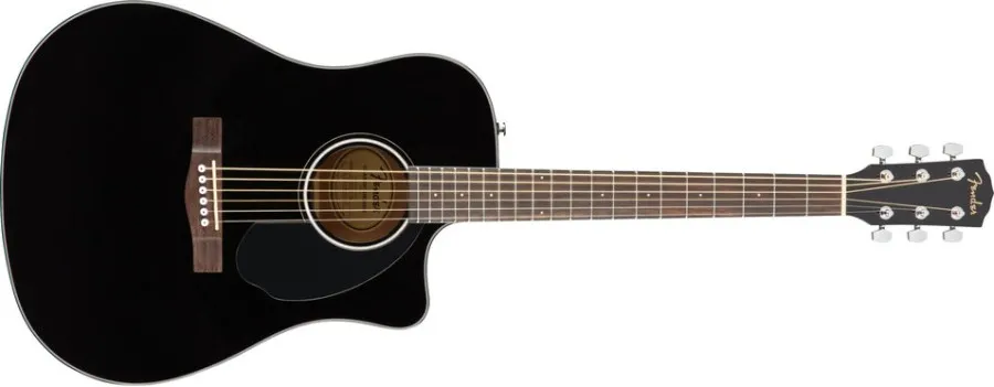 Fender CD-60SCE Dreadnought, Walnut Fingerboard, Black