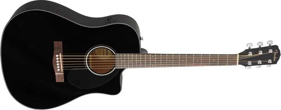 Fender CD-60SCE Dreadnought, Walnut Fingerboard, Black