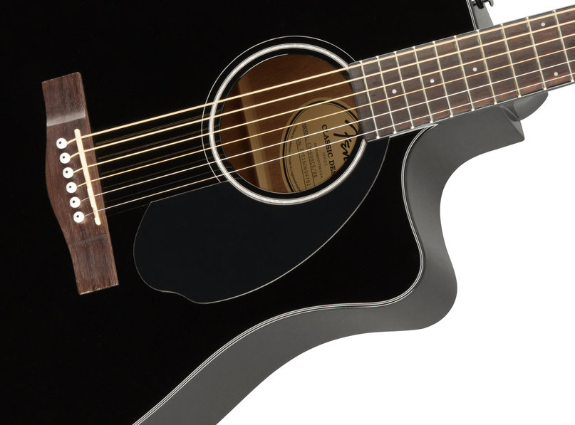 Fender CD-60SCE Dreadnought, Walnut Fingerboard, Black