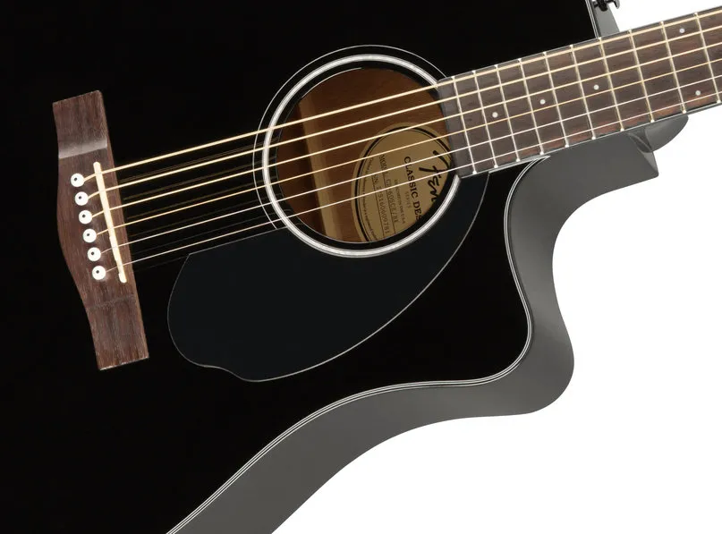 Fender CD-60SCE Dreadnought, Walnut Fingerboard, Black