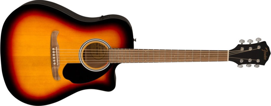 Fender FA-125CE Dreadnought, Walnut Fingerboard, Black