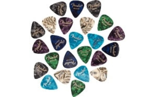 Fender Premium Picks, 351 Shape , Multi-Color, 24 Pack