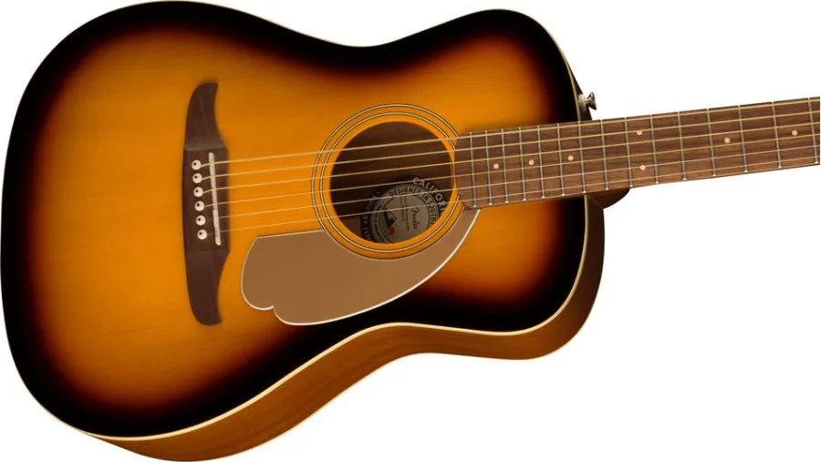 Fender Malibu Player, Walnut Fingerboard, Gold Pickguard, Sunburst