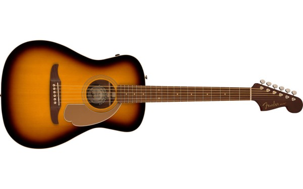 Fender Malibu Player, Walnut Fingerboard, Gold Pickguard, Sunburst