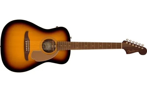 Fender Malibu Player, Walnut Fingerboard, Gold Pickguard, Sunburst