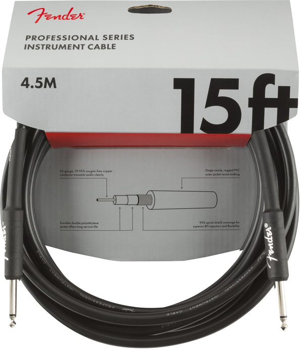 Fender PRO, Кабел за китара, 6.3mm/6.3mm, 4.5m