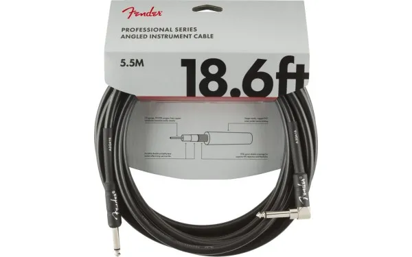 Fender PRO, Кабел за китара, 6.3mm/6.3mm, 5.5m, Г-образен
