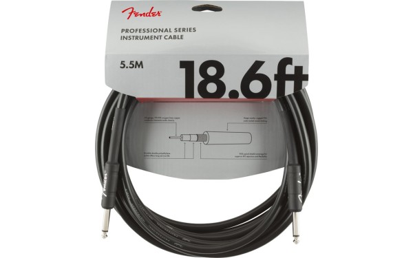 Fender PRO, Кабел за китара, 6.3mm/6.3mm, 5.5m
