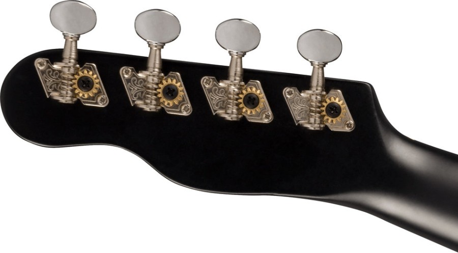 Fender Venice Soprano Uke, Walnut Fingerboard, Black