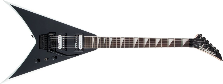Jackson King V™ JS32, Black with White Bevels