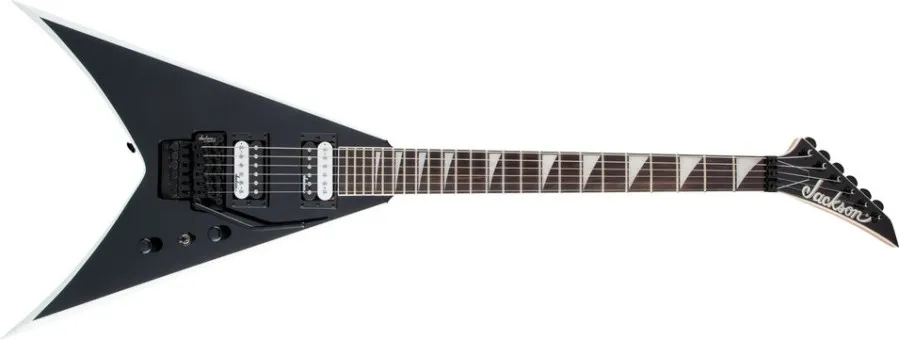 Jackson King V™ JS32, Black with White Bevels