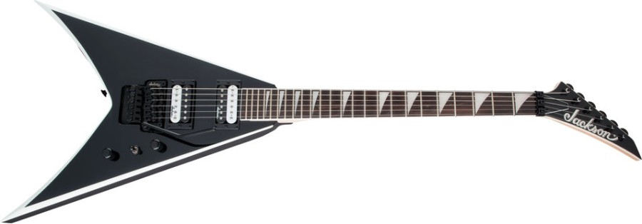 Jackson King V™ JS32, Black with White Bevels