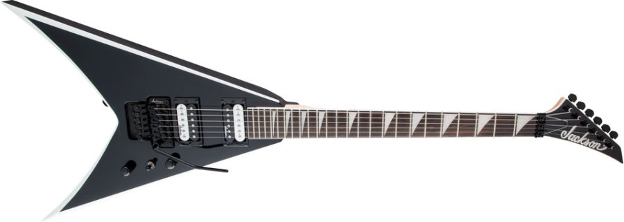 Jackson King V™ JS32, Black with White Bevels