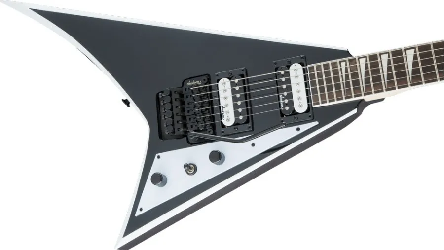 Jackson JS Series Rhoads JS32, Amaranth Fingerboard, Black with White Bevels