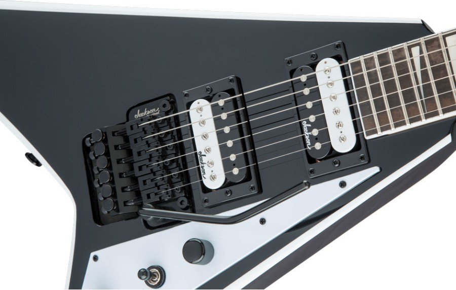 Jackson JS Series Rhoads JS32, Amaranth Fingerboard, Black with White Bevels