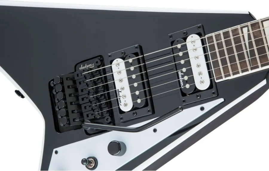 Jackson JS Series Rhoads JS32, Amaranth Fingerboard, Black with White Bevels