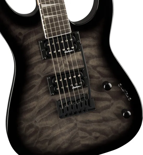 Jackson JS Series Dinky® JS20 DKQ 2PT, Amaranth Fingerboard, Transparent Black Burst