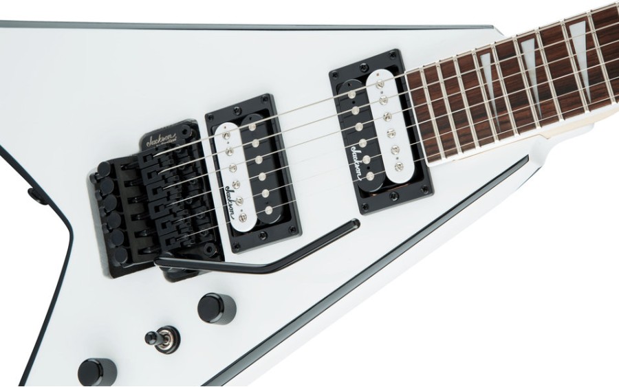 Jackson King V™ JS32, White with Black Bevels